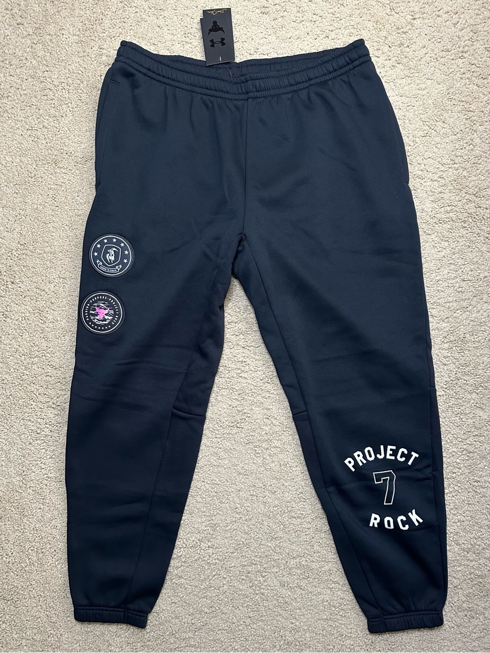 Under Armour Project Rock Icon Fleece Joggers Sweatpants Men Size XL